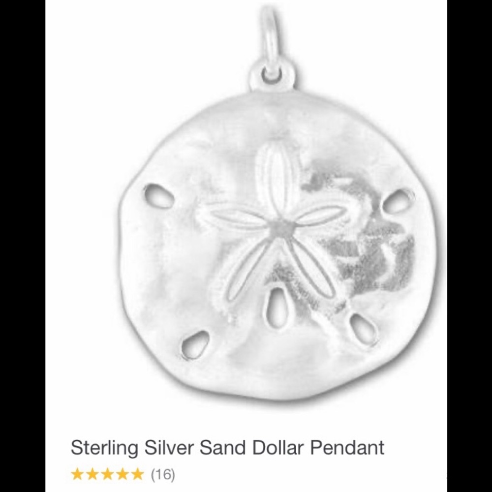 Sterling Silver Hammered Sand Dollar Necklace - Picture 10 of 14